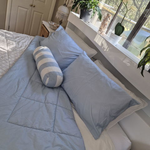 100% Cotton - Beach House - 5-Piece Blue Comforter Set