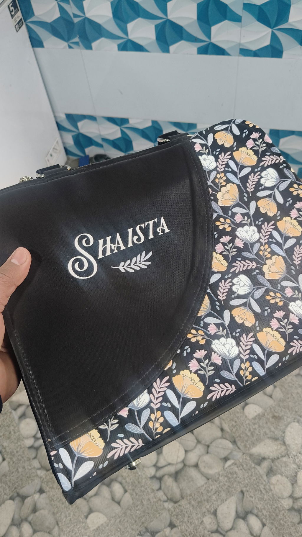 Garden Symphony Customized Name Tote Bag for Women | Rare Curve