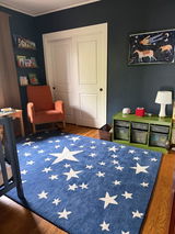 Hand-Tufted Star Wool Rug for Kids | Soft, Thick & Durable Starry Night Design