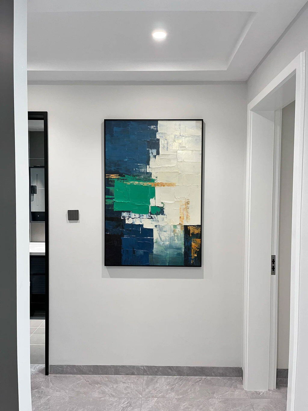Navy blue Green Art