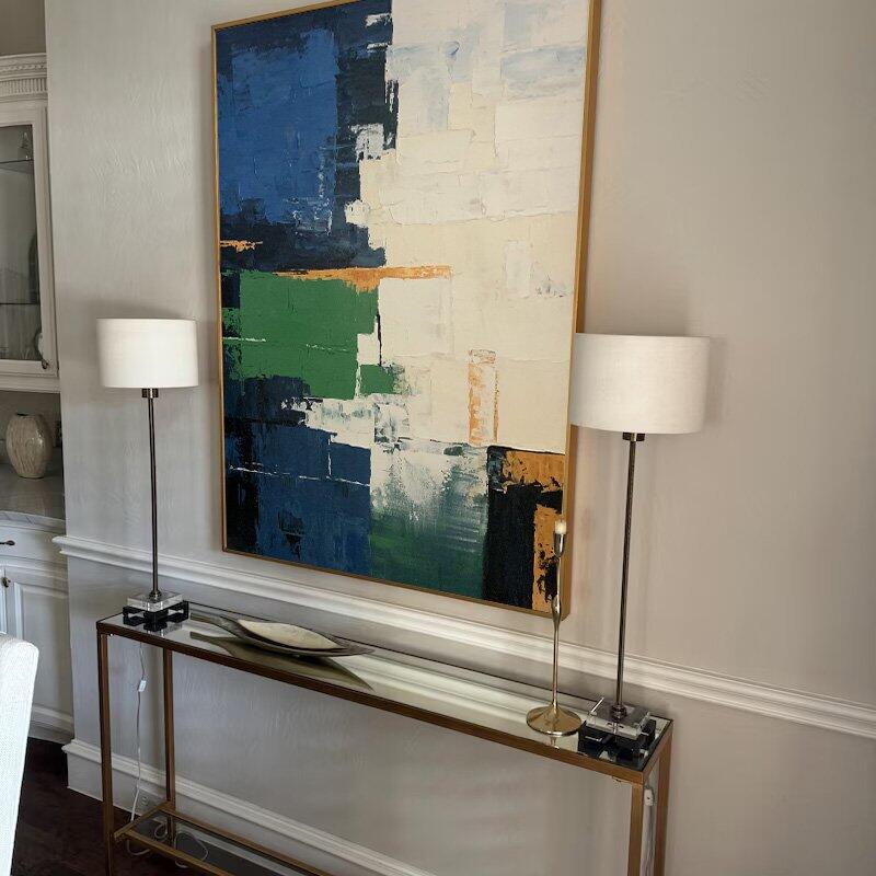 Navy blue Green Art
