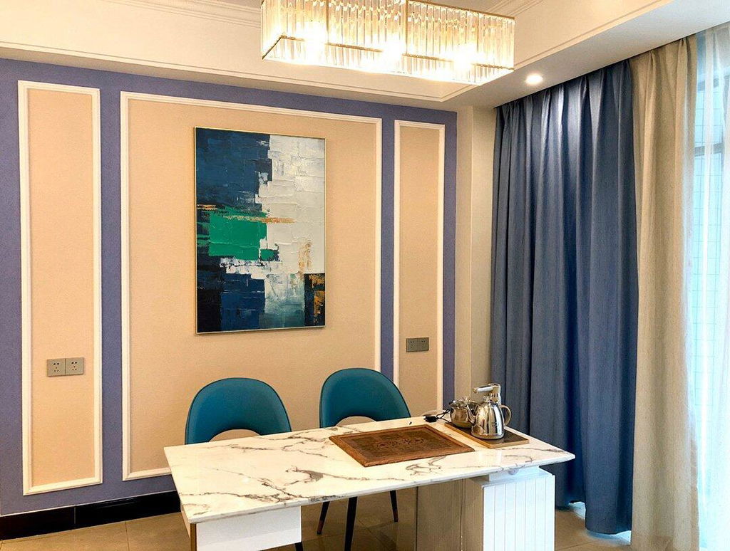Navy blue Green Art