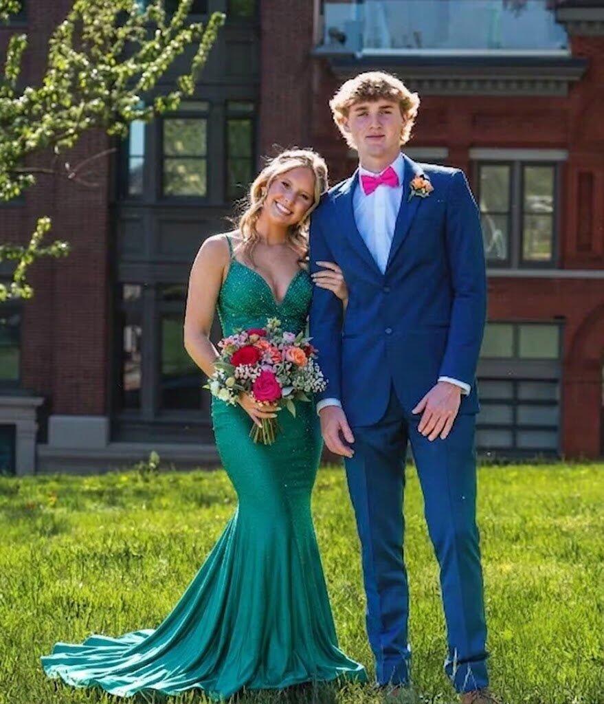Sexy Dark Green Mermaid Prom Dress Sparkly Crystal Sweetheart Floor Length,OLP2262