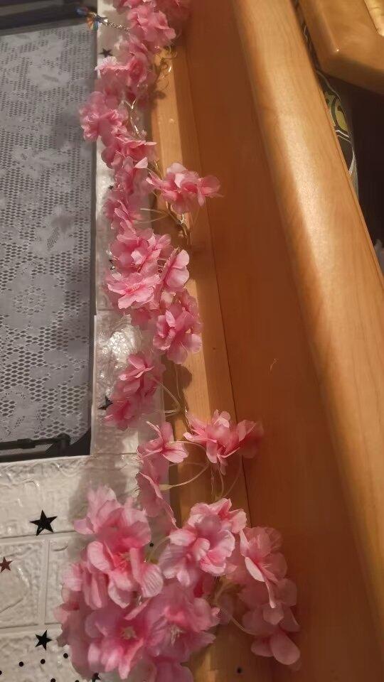 Cherry Blossom Flower Garland String Lights