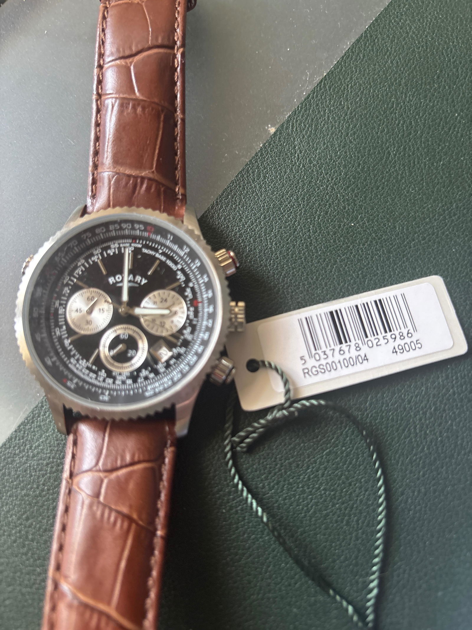 Rotary Pilot Chronograph Black Dial Watch - RGS00100/04
