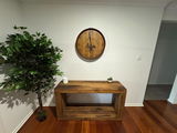 630mm Wine Barrel Head Clock – Handcrafted Reclaimed Wine Barrel Wall Clock