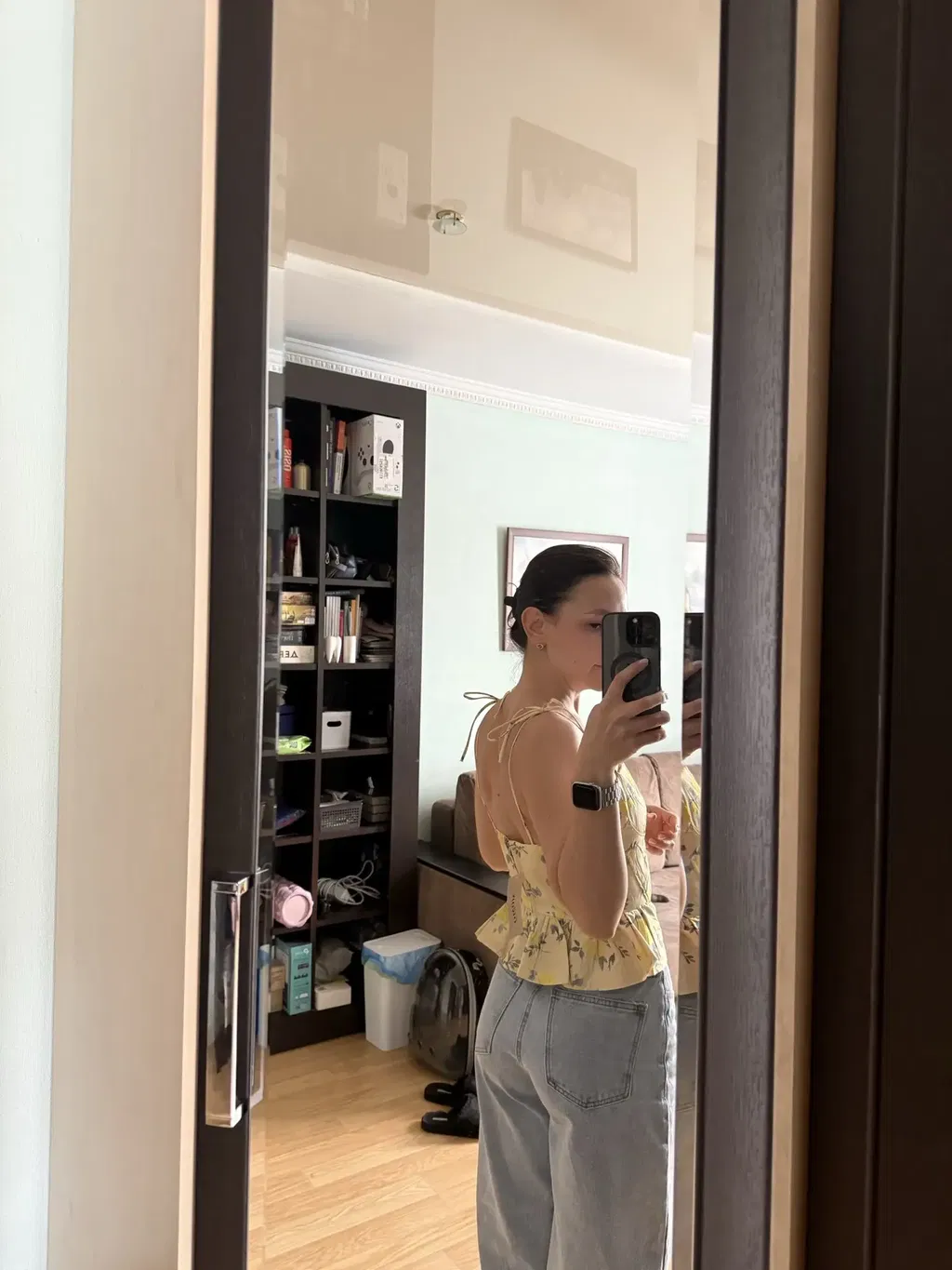 Floral Ruffle Backless Cami Top customer photo