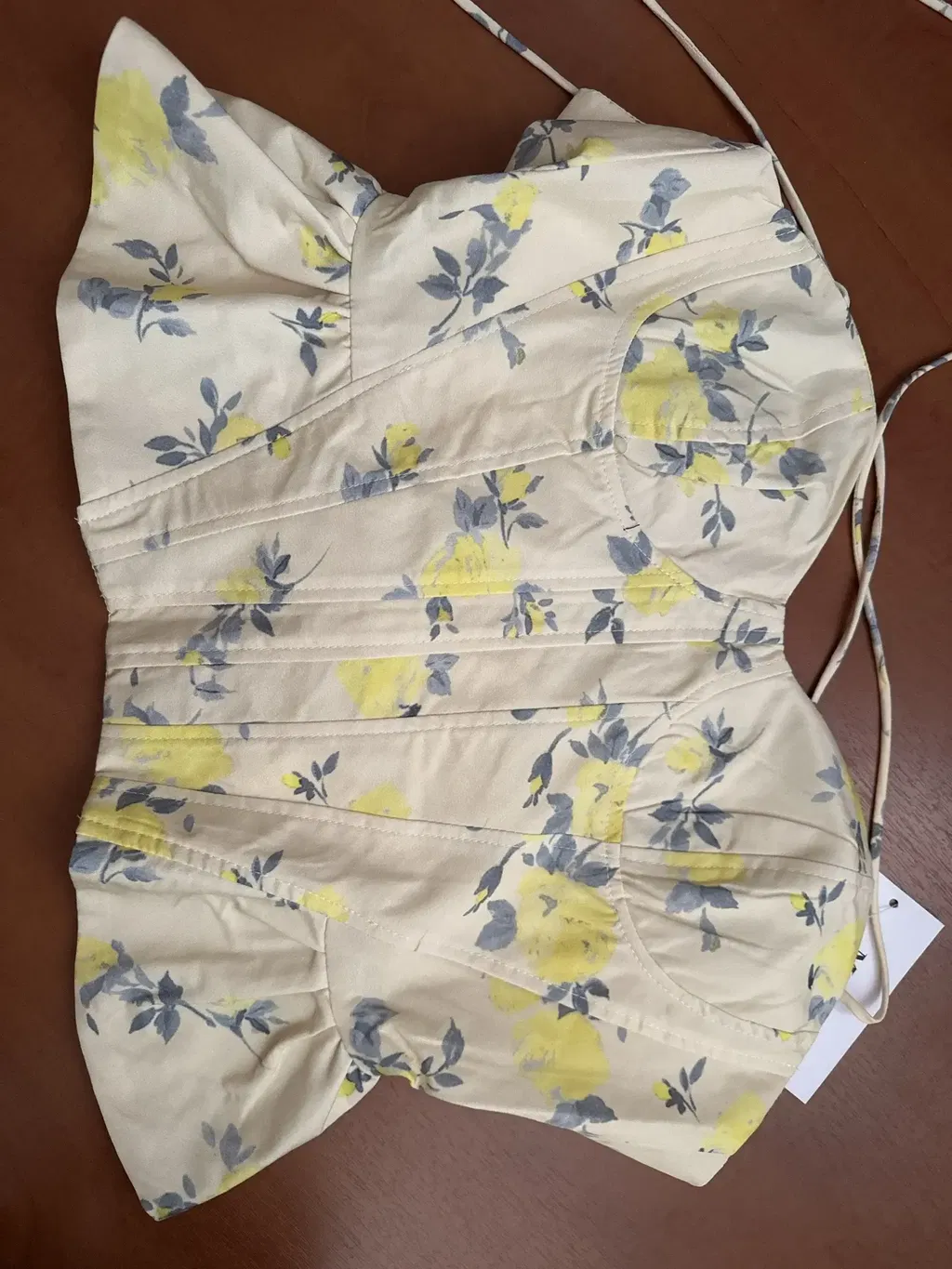 Floral Ruffle Backless Cami Top customer photo