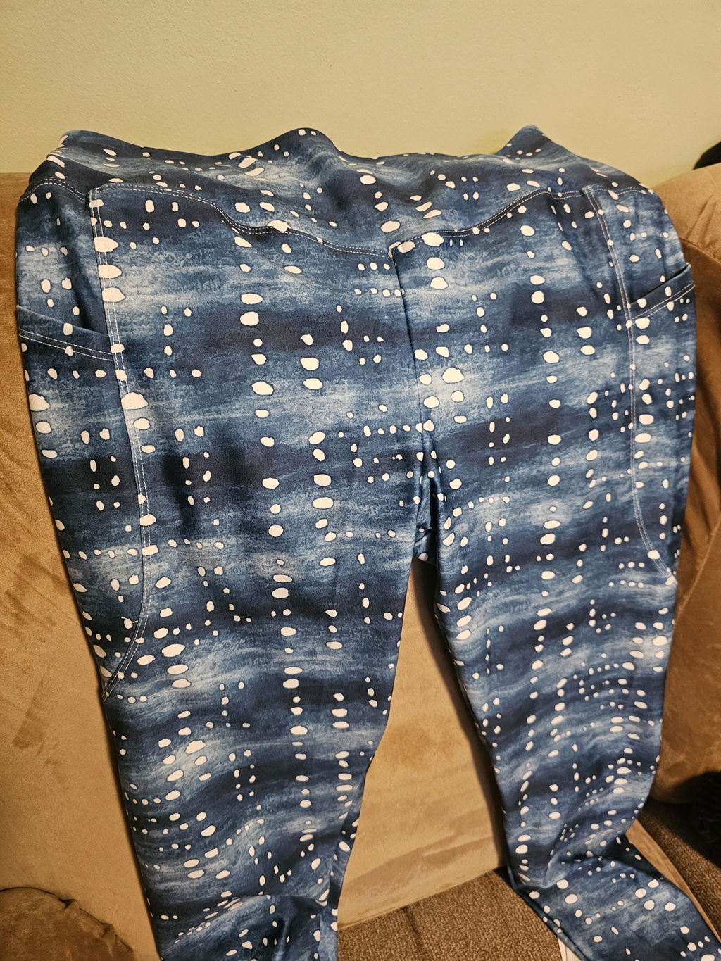 Whale Shark Print Eco Swim Leggings With Pockets