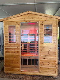 Versa-903VS 3 Person Outdoor Far Infrared Sauna Reclining with Red Light Therapy