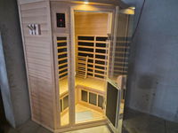 Maxwell-907BHN Corner 2 Person Ultra-Low EMF Far Infrared Sauna (Enhanced with Red Light Therapy)