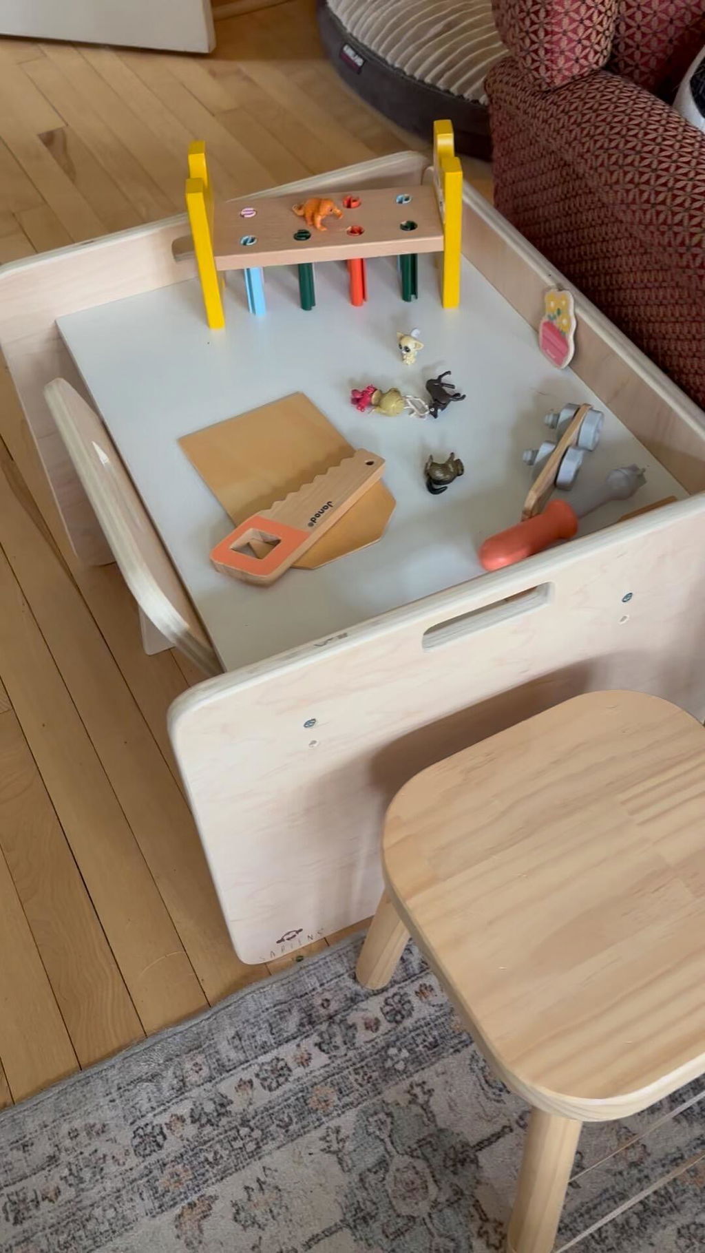 PAPAYA SET - Weaning Montessori Table and Chair Adjustable Height