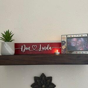 Couples name wooden sign