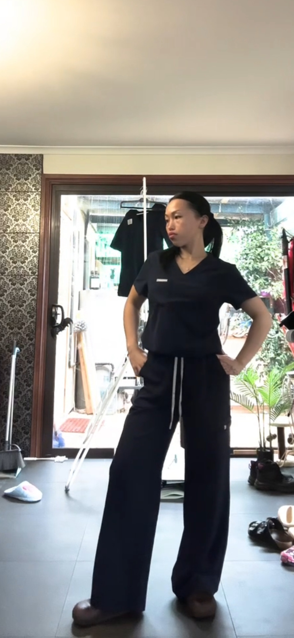 Lounge Leg Scrub Pants Nightfall Navy