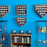 23 Baseball Ball Display Case Cabinet - Home Plate Shaped