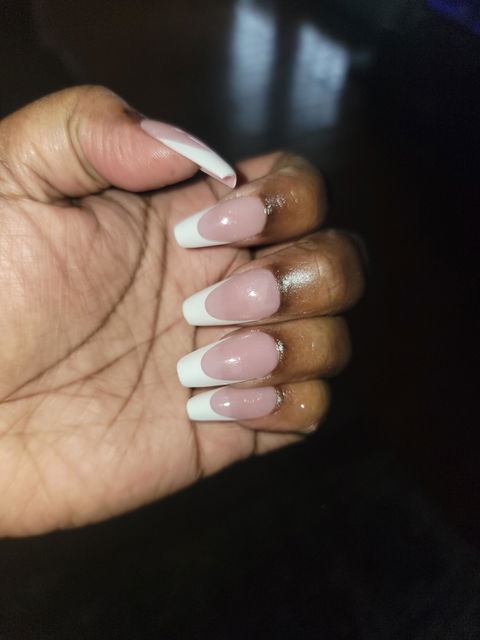 Essential French Tips | Pink Fill Press-On Nails | 30 Nails