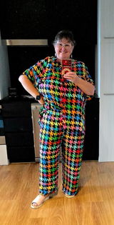 Brixton Pants - Rainbow Houndstooth