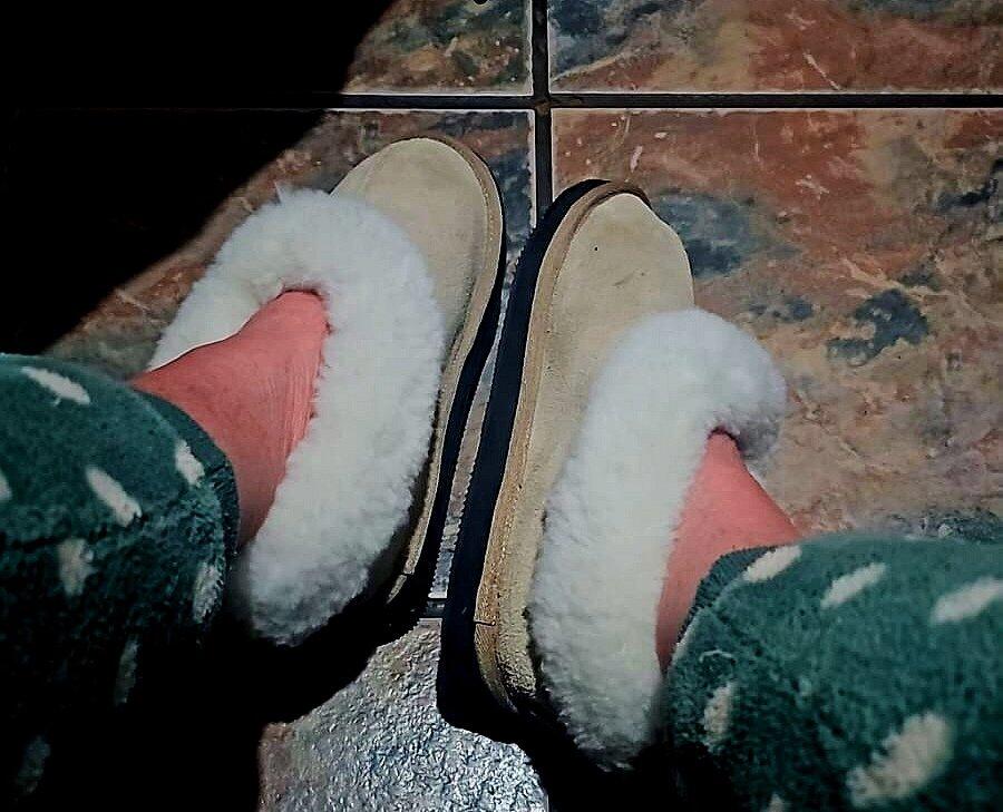 Cosy Shepherd Slippers | Non-Slip TPU Sole | Stone | Suede & Sheepskin