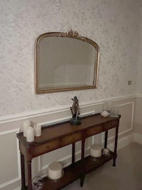 Frenchie Arched Gold Wall Mirror