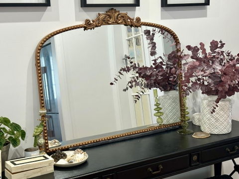 Augusta Gold Arched Wall Mirror