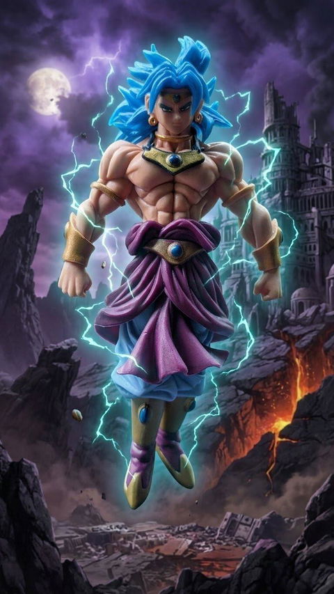 DBZ Legendary Super Saiyan Broly Blue Hair Edition Action Figure | | 20 cm