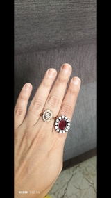 Jadau Cocktail Silver Ring