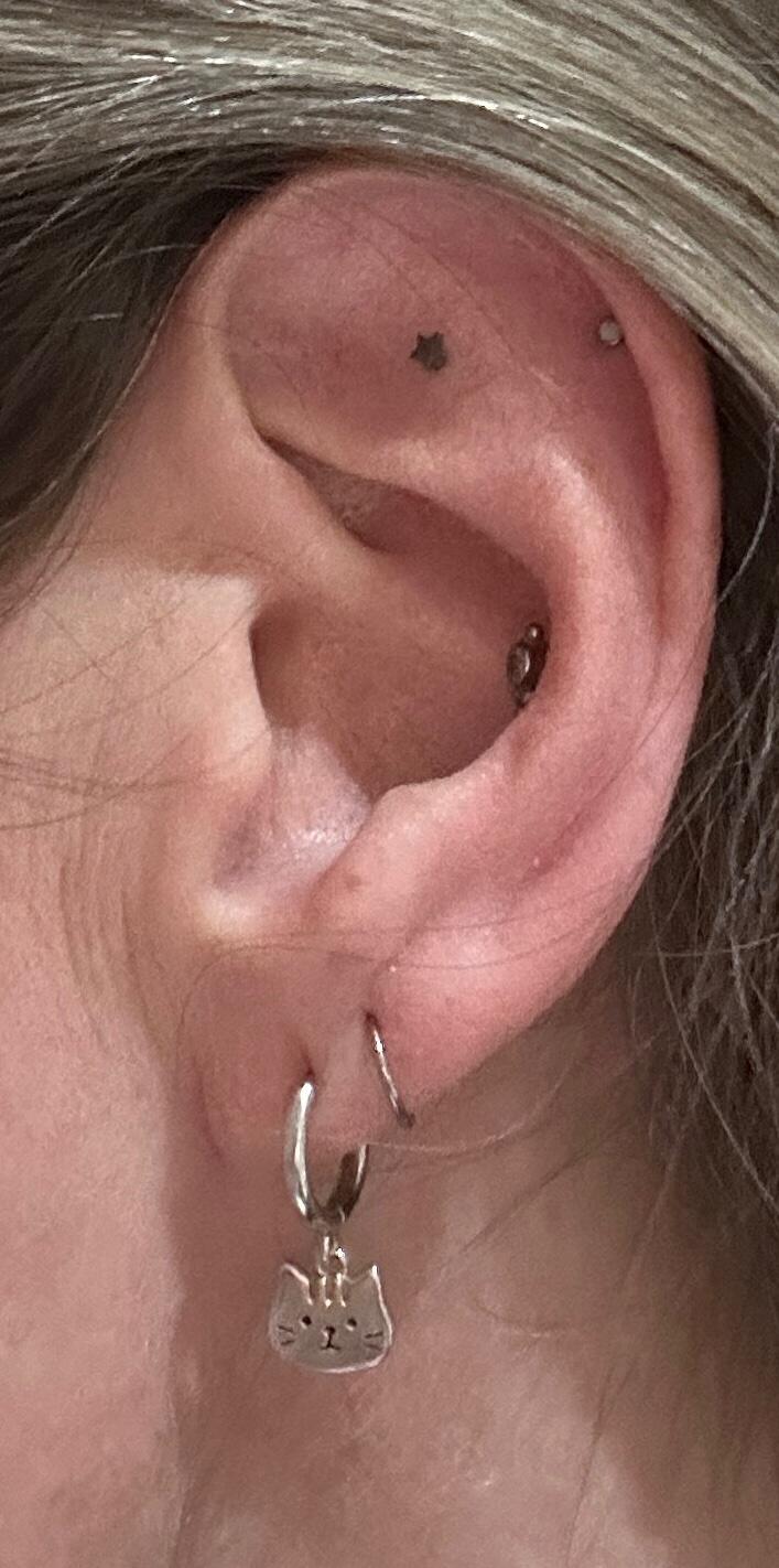 Super Cute Cat Huggie Earrings in Sterling Silver -  Cute Cat Huggie Hoops, Cat Lover Gift, Cat Mum Gift, Cat Hoop Earrings