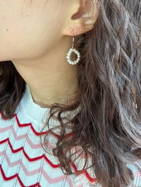 Pearl Circle Earring Dangle