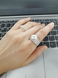 [Simpearl Signature] Queen Ring AAAA 11–12mm Freshwater
