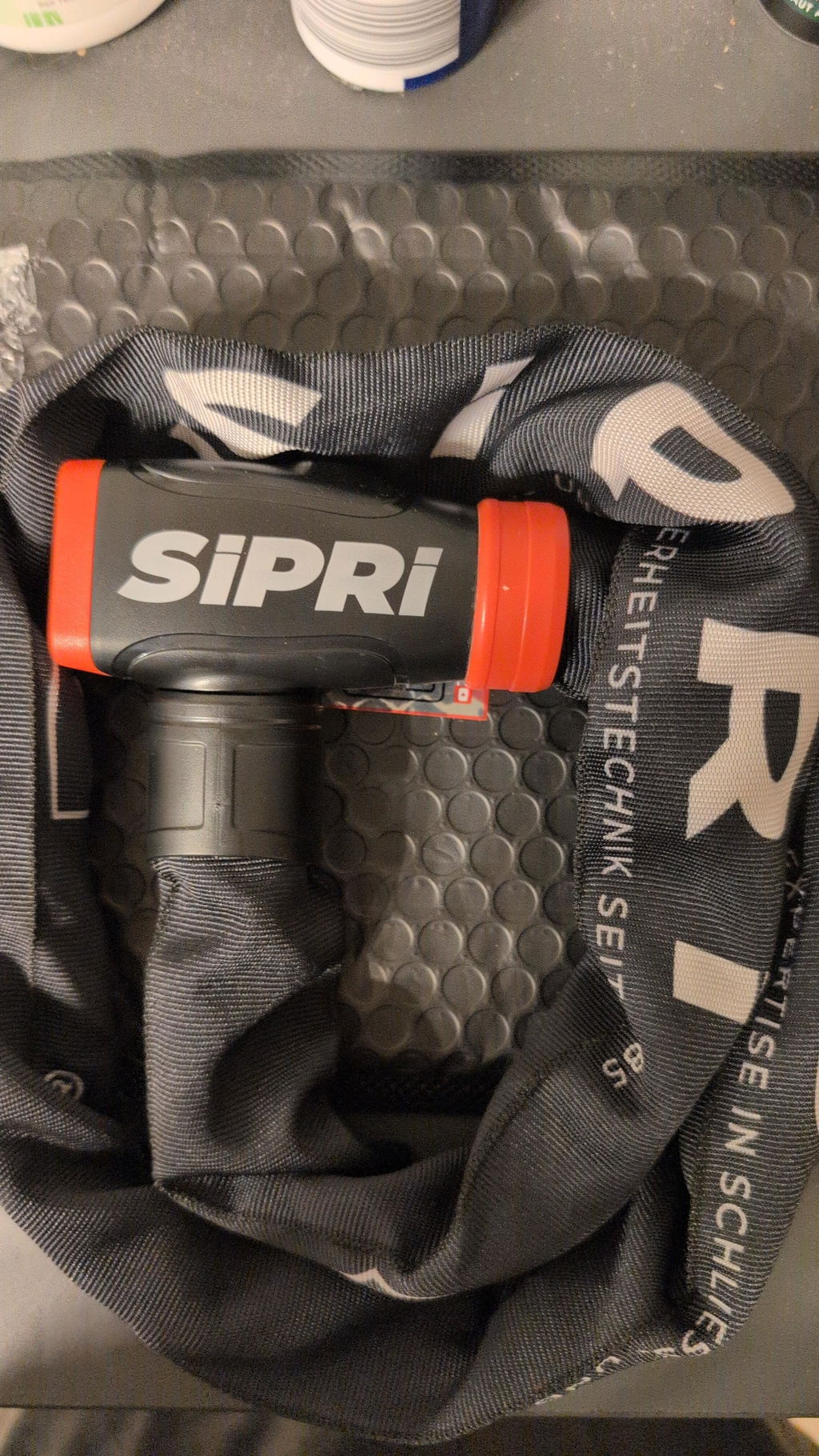 SiPRi® Alarm-Kettenschloss | Fahrradschloss mit 120dB Alarm für E-Bike