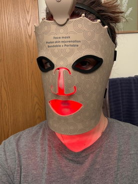 Customer using LED mask