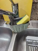 Adjustable Hanging Kitchen Sink Soap & Sponge Basket
