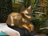 Liggende Kat 3D Papier Model (Diverse Kleuren & Poses) – Relaxed Huisdier