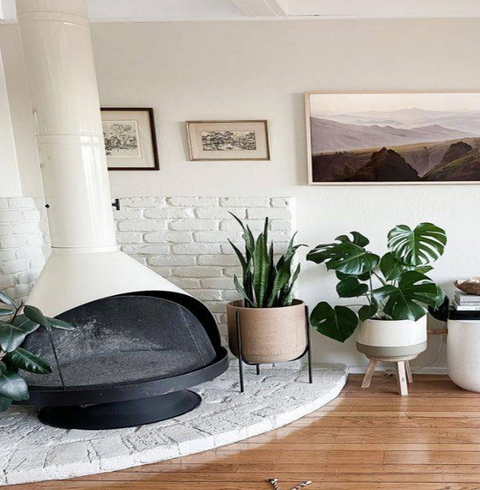 Malm Zircon 34" MCM Floating Cone Fireplace | Wood Burning & Gas | In Stock Ready to Ship | Made in USA