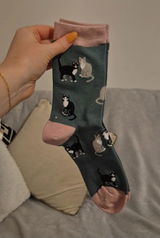 Cats Bamboo Socks in Green