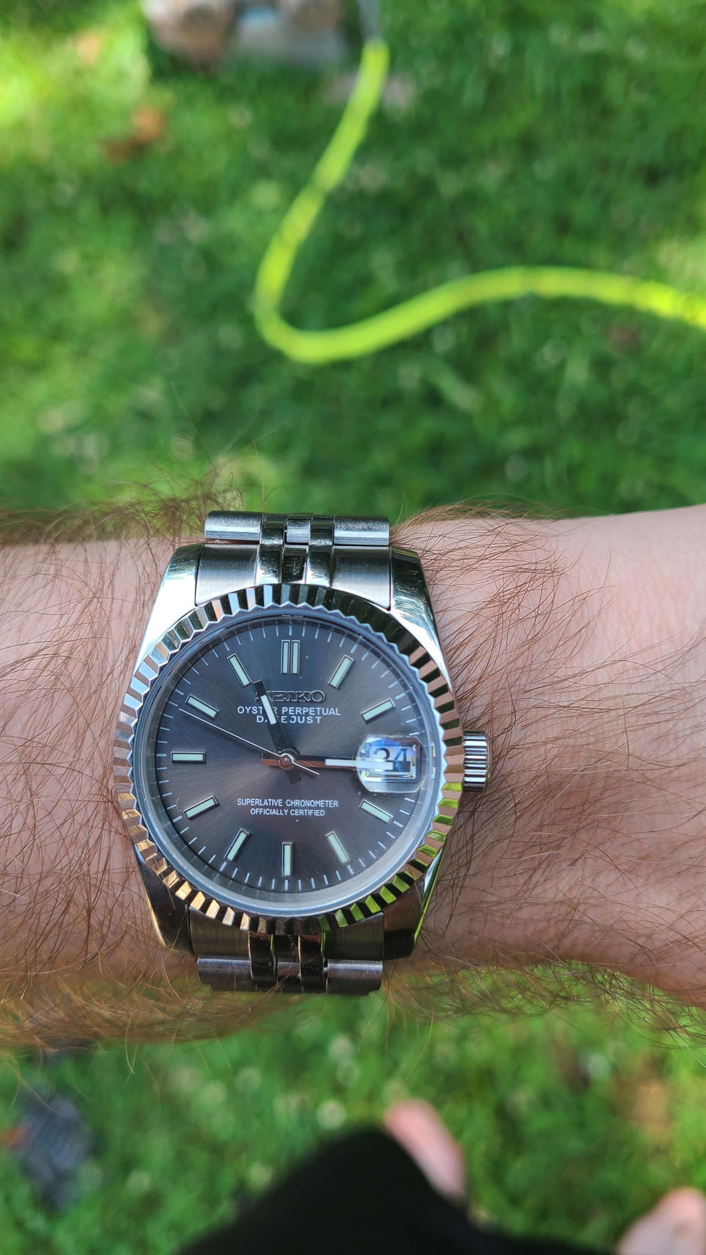 Datejust Mod "Rhodium" Watch
