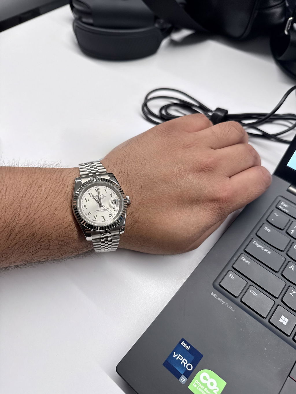 Datejust Mod "Silver Arabic" Watch