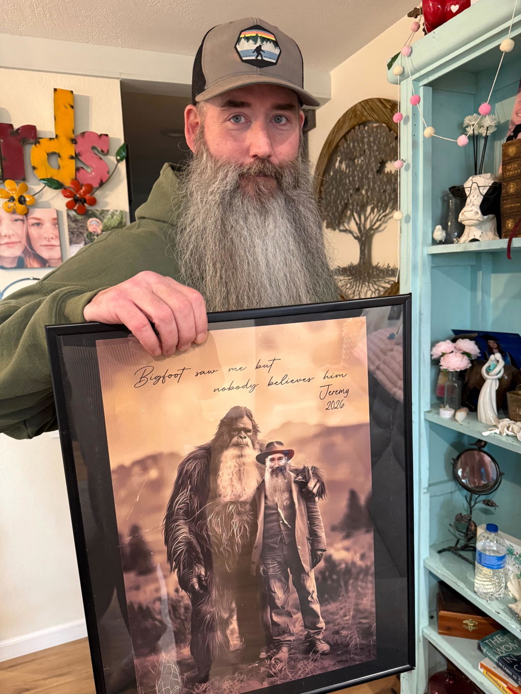 Bigfoot Print Mystery Wall Art 19th Century, Bigfoot Saw Me But Nobody Believes Him - Personalized Poster Canvas DO98