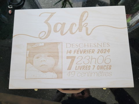 Valise de naissance: photographie personnalisée