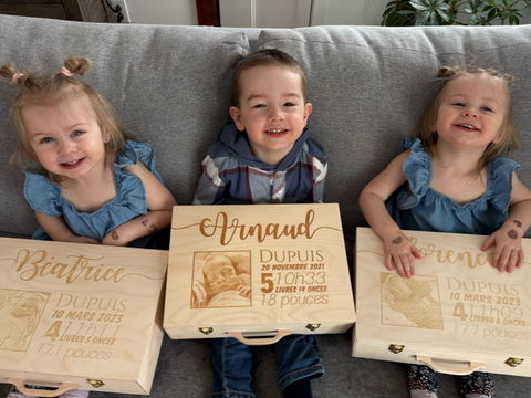 Valise de naissance: photographie personnalisée