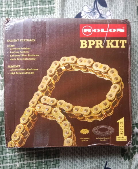 Brass Chain Sprocket kit for TVS APACHE 160 RTR 4V BS4 - KIT NORC F322