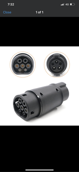32A Type 1 to Type 2 EV Adapter (EVSE)