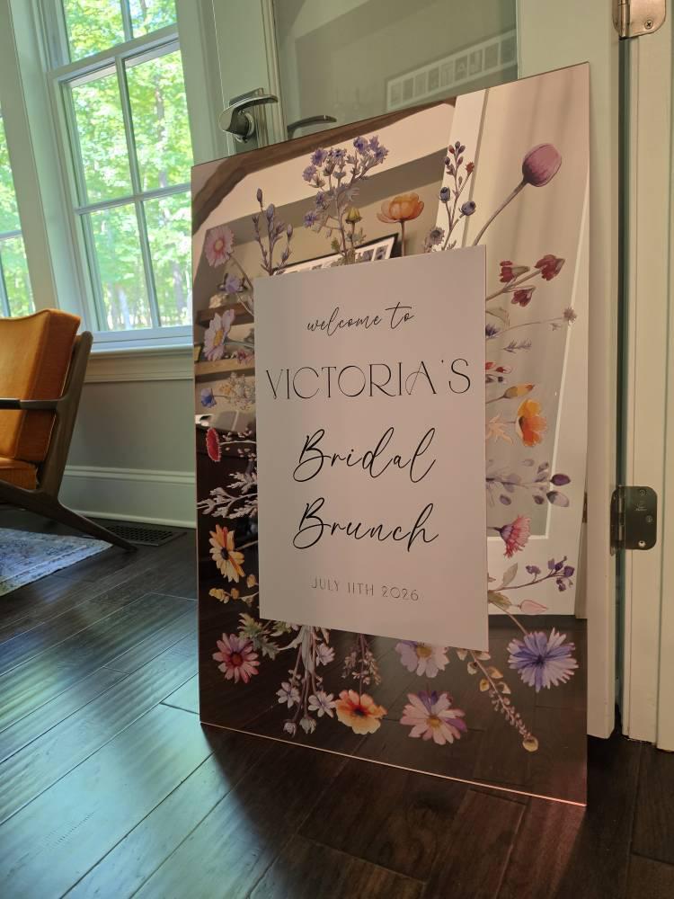 Floral Wildflowers Bridal Shower Sign