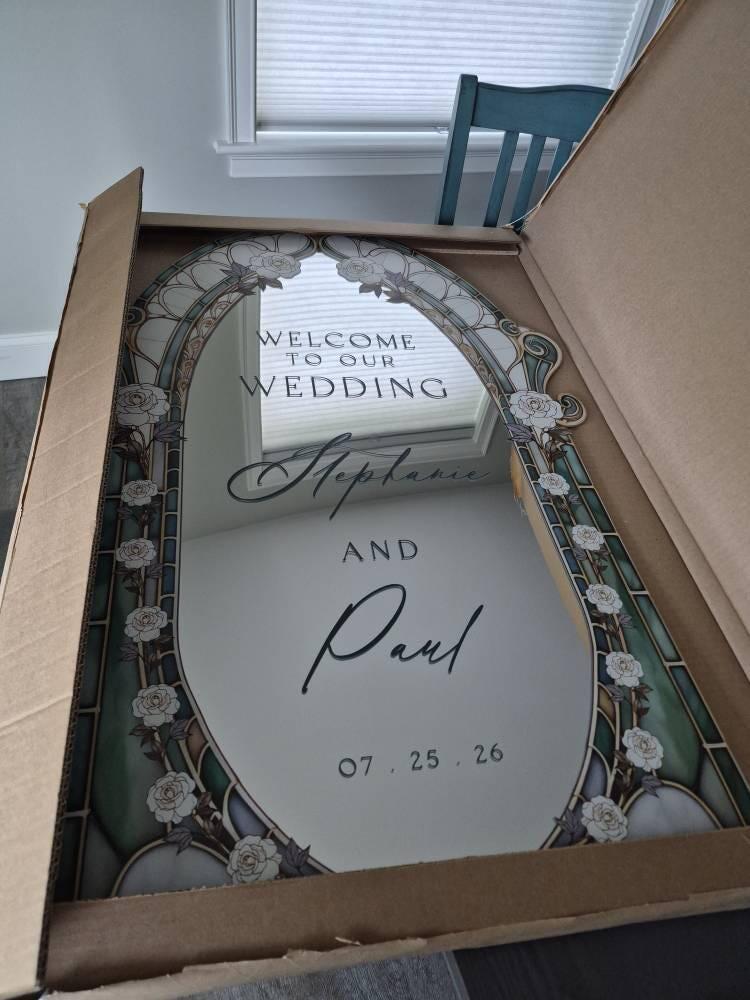Wedding Table Numbers, Stained Glass Wedding Table Signs, Frosted Acrylic Or Mirrors Table Numbers, Wedding Table Decorations