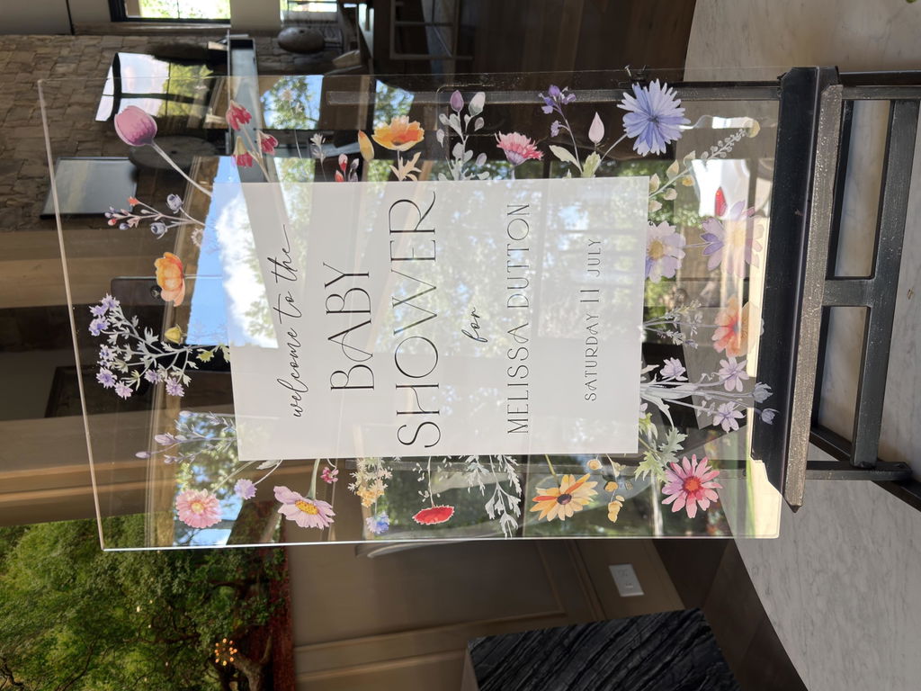 Wildflower Baby Shower Sign — Floral