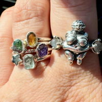 Meteorite Star Stackable Ring