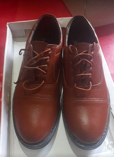 Police Dress Shoes Pure Leather Oxford for Men