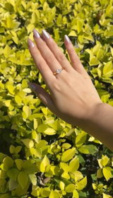 Oval Solitaire Ring- Gold plated Sterling Silver