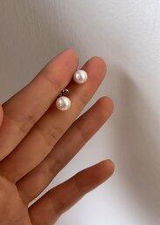Classic Set of 4 White Shell Pearl Earrings