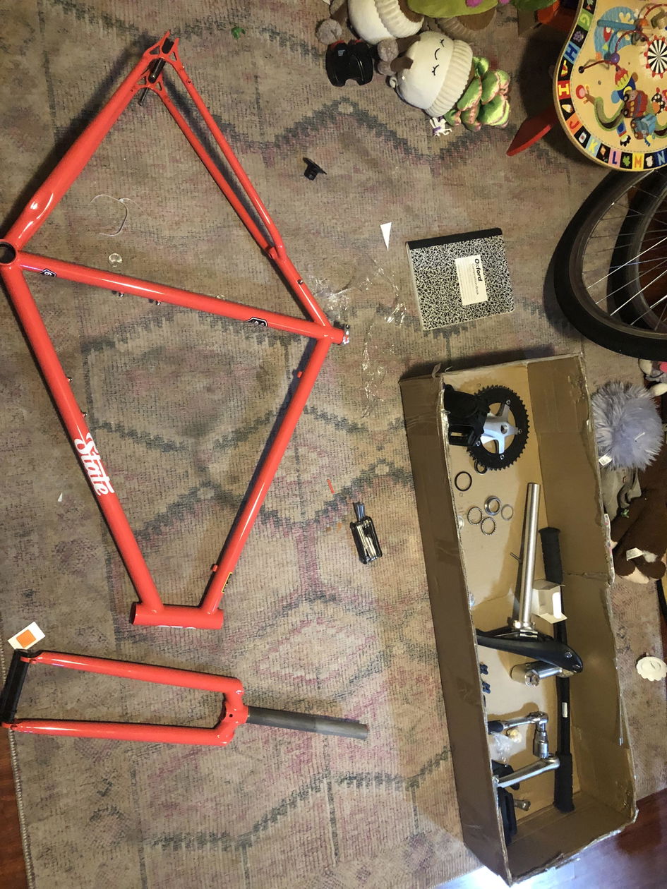 4130 Steel - Fixed Gear / Single-Speed - Frame Set - Tropical Red